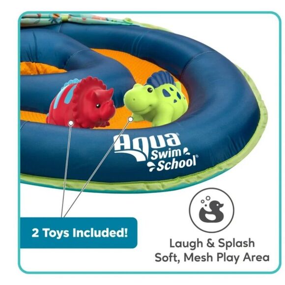 Aqua Swim School Grow-with-Me Baby Pool Float Boat for Infants | UPF 50 Canopy - Picture 5 of 8